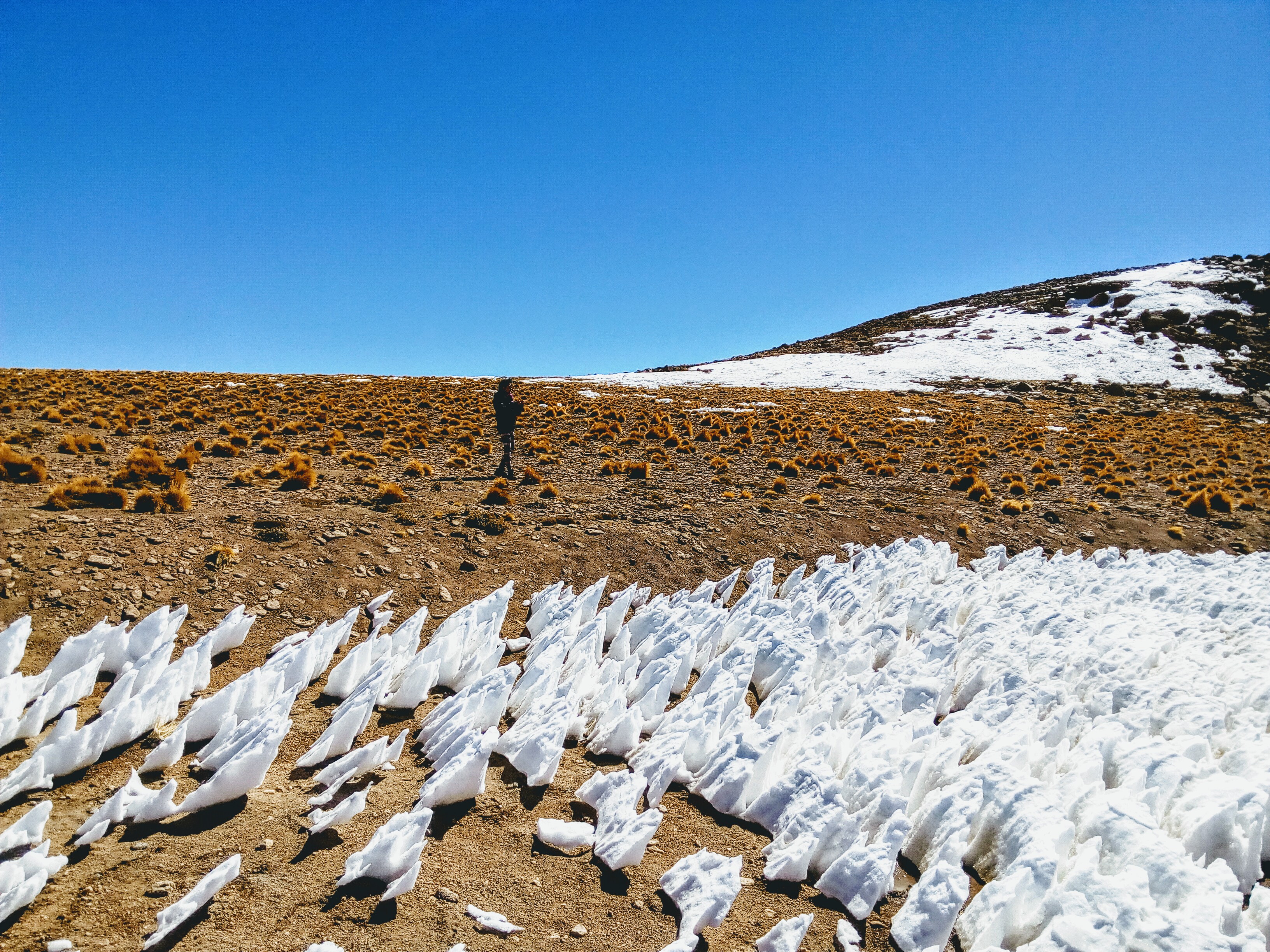 Penitentes en el altiplano boliviano