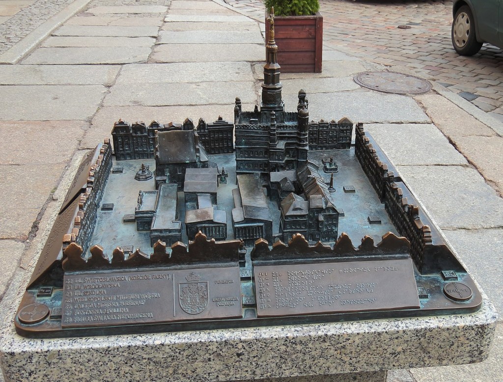 La plaza del Mercado Viejo de Poznan, en una maqueta