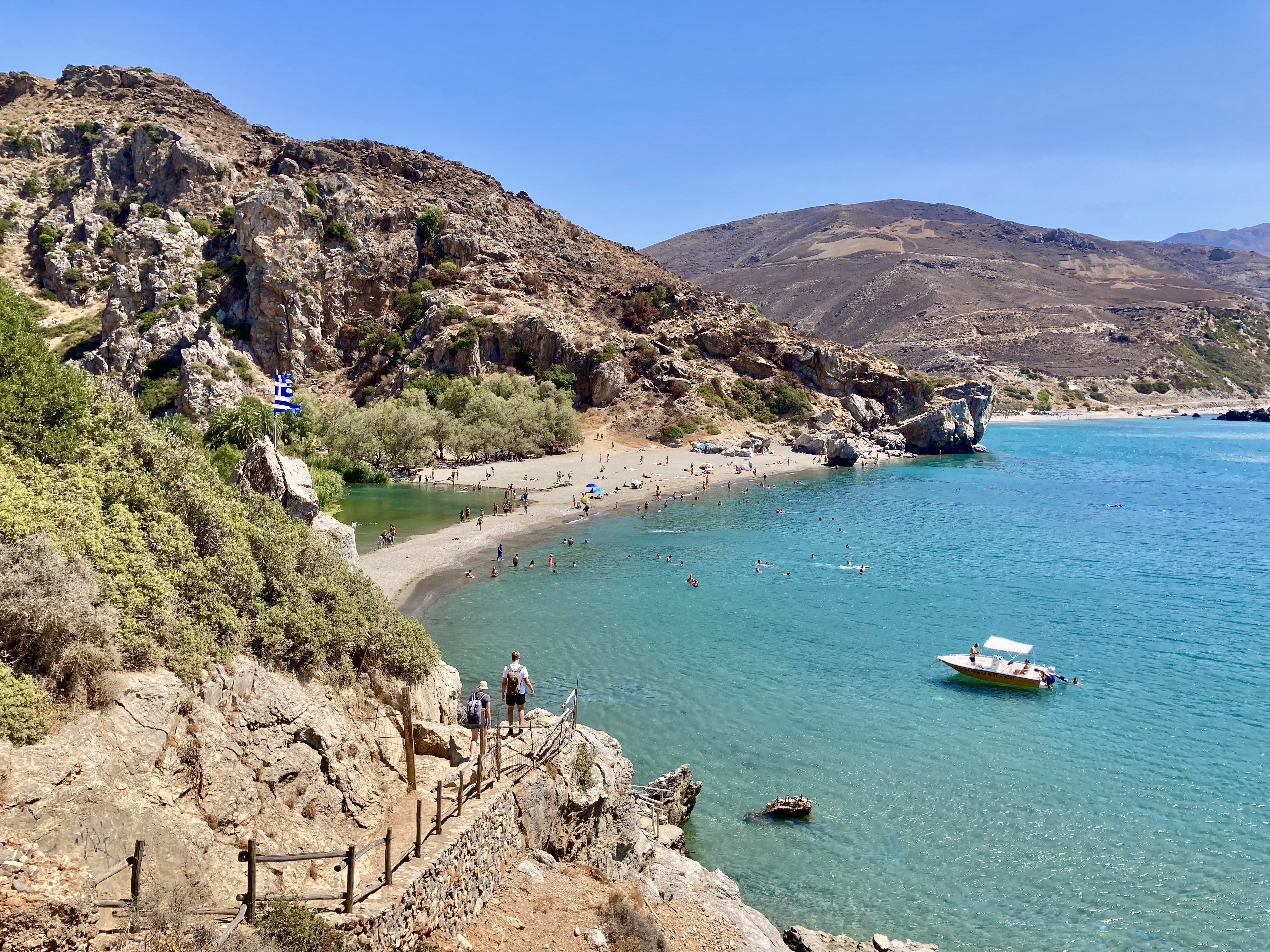 Preveli, uno de los 8 azules de Creta